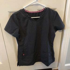 Dark grey scrub set. Too & pants